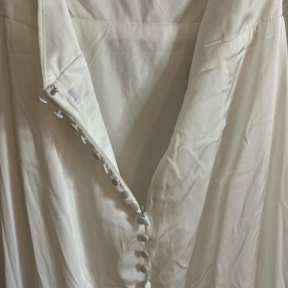 Eternity Together White Satin Halter Mermaid Maxi Dress - Picture 7 of 8